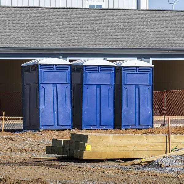 Heavy-duty construction site porta potty in Upland, California